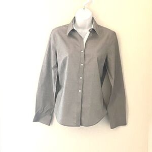 Talbot's soft grey button front shirt, size 6